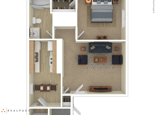 1 Bedroom: Beds - 1: Baths - 1: SqFt Range - 500 to 500