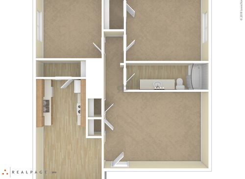 2 Bedroom: Beds - 2: Baths - 1: SqFt Range - 500 to 500