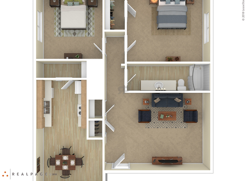 2 Bedroom: Beds - 2: Baths - 1: SqFt Range - 500 to 500