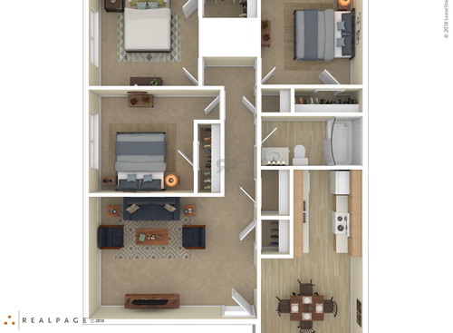 3 Bedroom: Beds - 3: Baths - 1: SqFt Range - 500 to 500