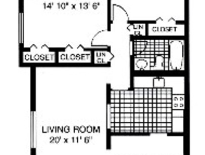 Two Bedroom: Beds - 2: Baths - 1: SqFt Range - 912 to 912