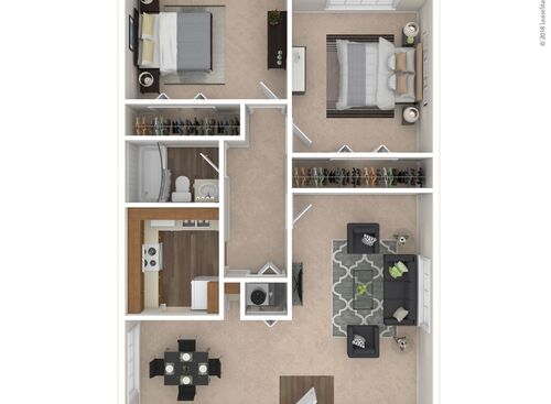 The Belmont: Beds - 2: Baths - 1: SqFt Range - 930 to 930