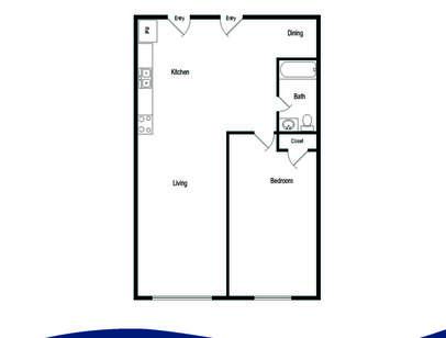 One Bedroom: Beds - 1: Baths - 1: SqFt Range - 685 to 685