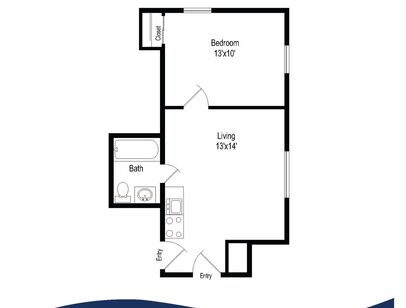 A1G: Beds - 1: Baths - 1: SqFt Range - 550 to 550