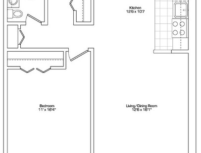 A-1-M-1: Beds - 1: Baths - 1: SqFt Range - 680 to 680