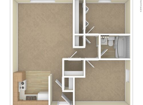 2 Bedroom: Beds - 2: Baths - 1: SqFt Range - 690 to 690