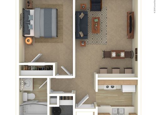 1BR: Beds - 1: Baths - 1: SqFt Range - 650 to 650