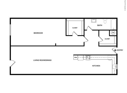 1 Bedroom: Beds - 1: Baths - 1: SqFt Range - 550 to 550