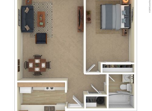 1 Bedroom: Beds - 1: Baths - 1: SqFt Range - 650 to 650