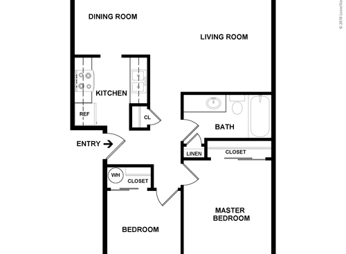 2 Bedroom: Beds - 2: Baths - 1: SqFt Range - 750 to 750