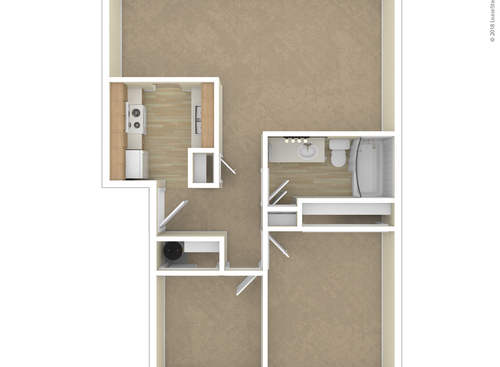 2 Bedroom: Beds - 2: Baths - 1: SqFt Range - 750 to 750