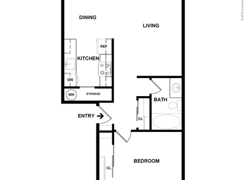 1BR: Beds - 1: Baths - 1: SqFt Range - 644 to 644