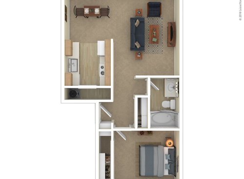1BR: Beds - 1: Baths - 1: SqFt Range - 644 to 644