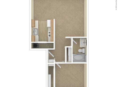 1BR: Beds - 1: Baths - 1: SqFt Range - 644 to 644