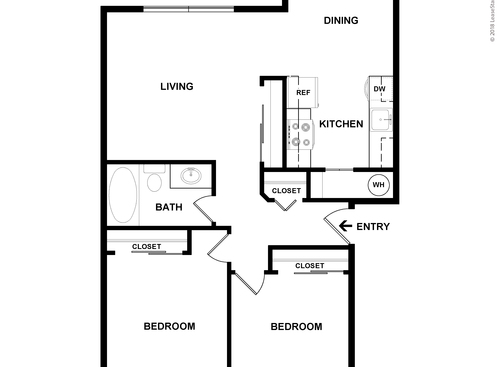 2BR: Beds - 2: Baths - 1: SqFt Range - 807 to 807
