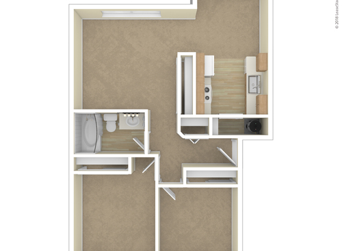 2BR: Beds - 2: Baths - 1: SqFt Range - 807 to 807