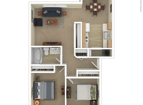 2BR: Beds - 2: Baths - 1: SqFt Range - 807 to 807