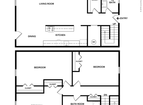 3 Bedroom: Beds - 3: Baths - 1: SqFt Range - 1063 to 1063