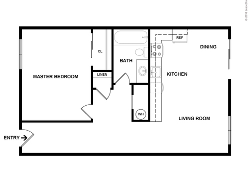 1 Bedroom Flat: Beds - 1: Baths - 1: SqFt Range - 762 to 762