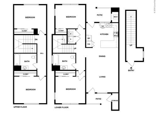 Oak Park 3 - Four Bedroom - 4 bed - 2 bath - 1531 sf