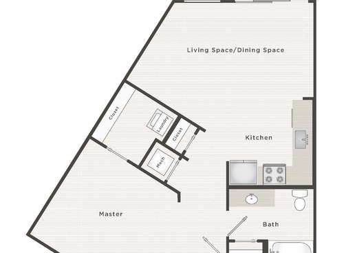 The Classical: Beds - 1: Baths - 1: SqFt Range - 705 to 705
