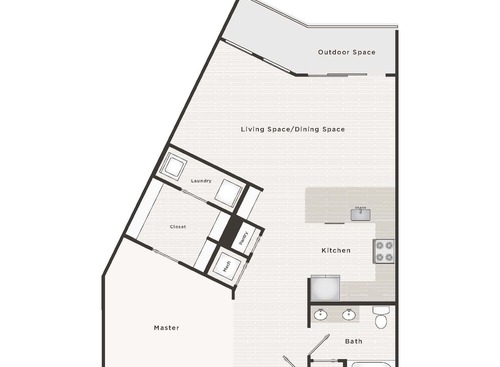 The Serenade: Beds - 1: Baths - 1: SqFt Range - 885 to 885