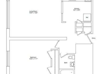 1BR-1BTH 637sf: Beds - 1: Baths - 1: SqFt Range - 637 to 637