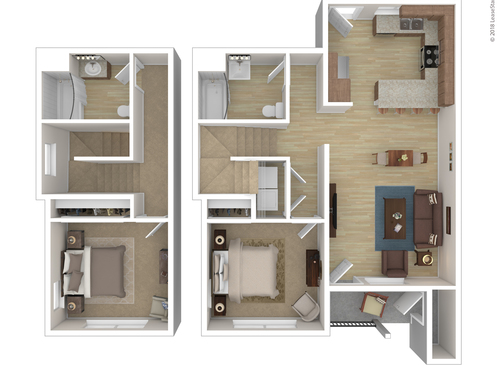 Oak Park 3 - Two Bedroom One Bath - 2 bed - 1 bath - 1024 sf
