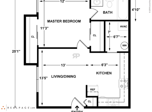 1 Bedroom: Beds - 1: Baths - 1: SqFt Range - 780 to 780