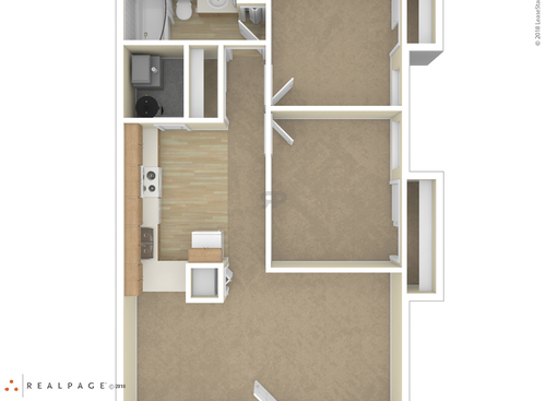 2 Bedroom: Beds - 2: Baths - 1: SqFt Range - 820 to 820