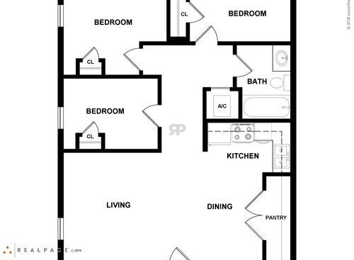 Auburn Place - 3 Bedroom-Downstairs - 3 bed - 1 bath - 931 sf