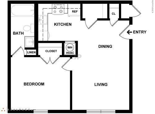 One Bedroom: Beds - 1: Baths - 1: SqFt Range - 600 to 600