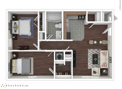 Two Bedroom: Beds - 2: Baths - 1: SqFt Range - 800 to 800