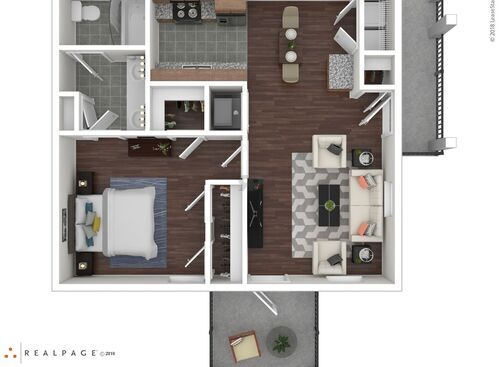 1 Bedroom: Beds - 1: Baths - 1: SqFt Range - 743 to 743