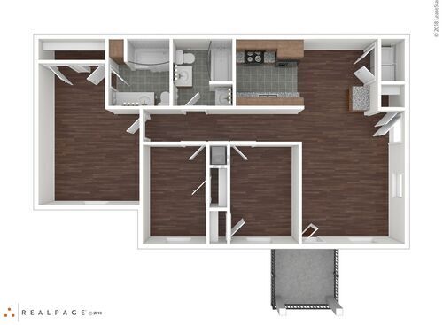 3 Bedroom: Beds - 3: Baths - 2: SqFt Range - 1143 to 1143