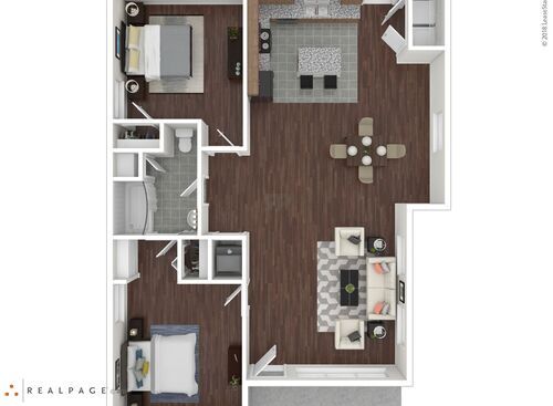 2H | 2 Bedroom, 1 Bath: Beds - 2: Baths - 1: SqFt Range - 1129 to 1129