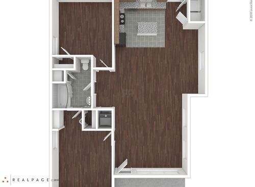 2H | 2 Bedroom, 1 Bath: Beds - 2: Baths - 1: SqFt Range - 1129 to 1129