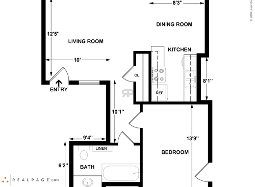 1 Bedroom: Beds - 1: Baths - 1: SqFt Range - 650 to 650