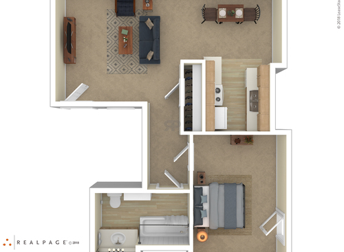 1 Bedroom: Beds - 1: Baths - 1: SqFt Range - 650 to 650