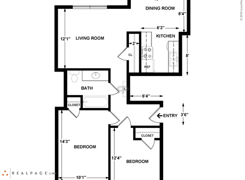 2 Bedroom: Beds - 2: Baths - 1: SqFt Range - 777 to 777