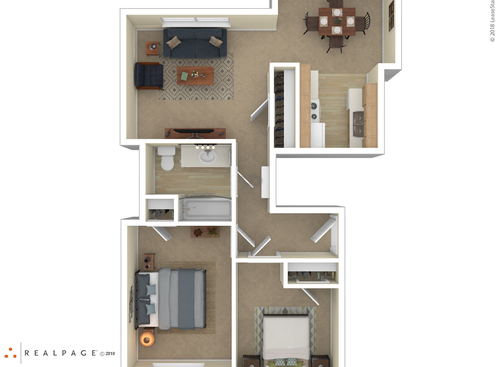 2 Bedroom: Beds - 2: Baths - 1: SqFt Range - 777 to 777