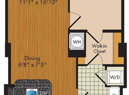 A2 1 Bedroom Apartment in Downtown Arlington VA