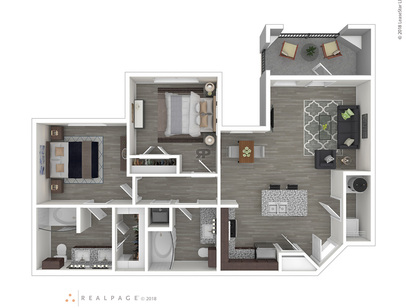 B1: Beds - 2: Baths - 2: SqFt Range - 950 to 950