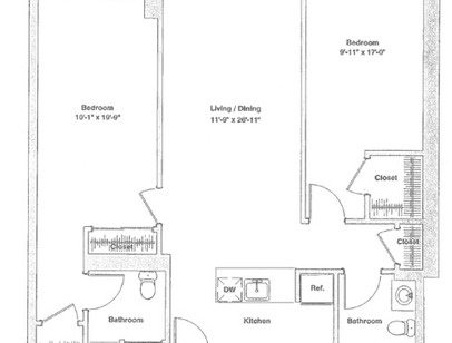 2 Bedrooms: Beds - 2: Baths - 2: SqFt Range - 1199 to 1199