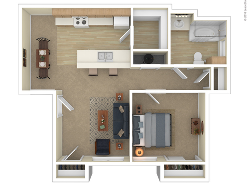 1 Bed: Beds - 1: Baths - 1: SqFt Range - 650 to 650