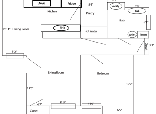1 Bed: Beds - 1: Baths - 1: SqFt Range - 650 to 650