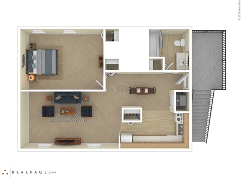 1 Bedroom 1 Bath: Beds - 1: Baths - 1: SqFt Range - 652 to 652