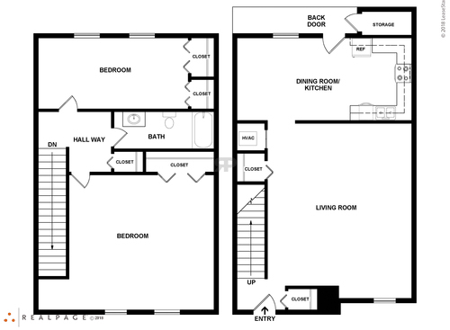 2 Bedroom 1 Bath: Beds - 2: Baths - 1: SqFt Range - 795 to 795