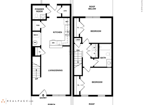 2 Bedroom Townhome: Beds - 2: Baths - 1: SqFt Range - 973 to 973