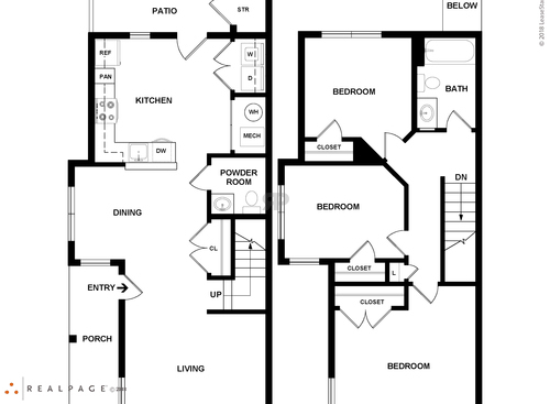 3 Bedroom Townhome: Beds - 3: Baths - 1: SqFt Range - 1187 to 1187